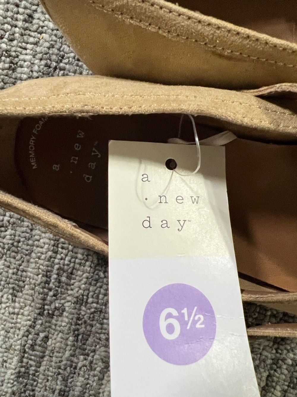 a new day Tan Suede Mary Jane Flats with Buckle Strap Various Sizes - Picture 8 of 10